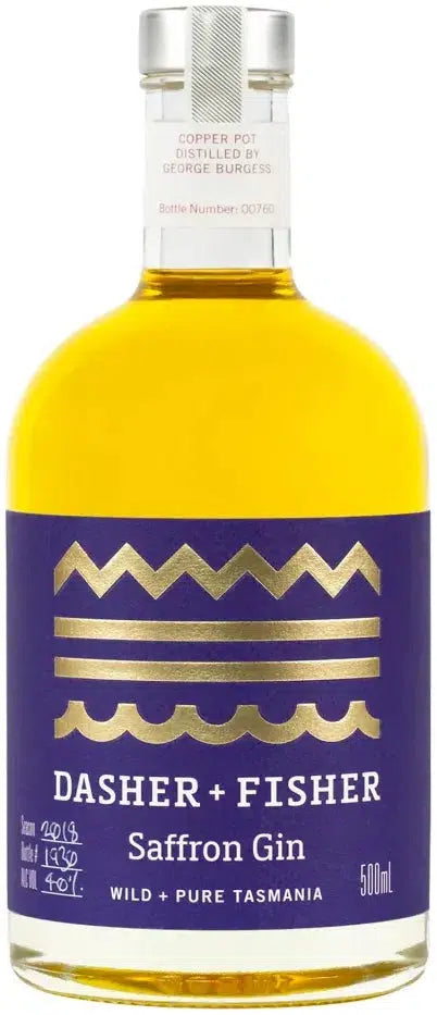 Dasher + Fisher Saffron Gin 500ml-Spirits-Dasher + Fisher-[afterpay_alcohol_delivery]-[buy_spirits_online]-[buy_wine_online]-Barrel & Batch