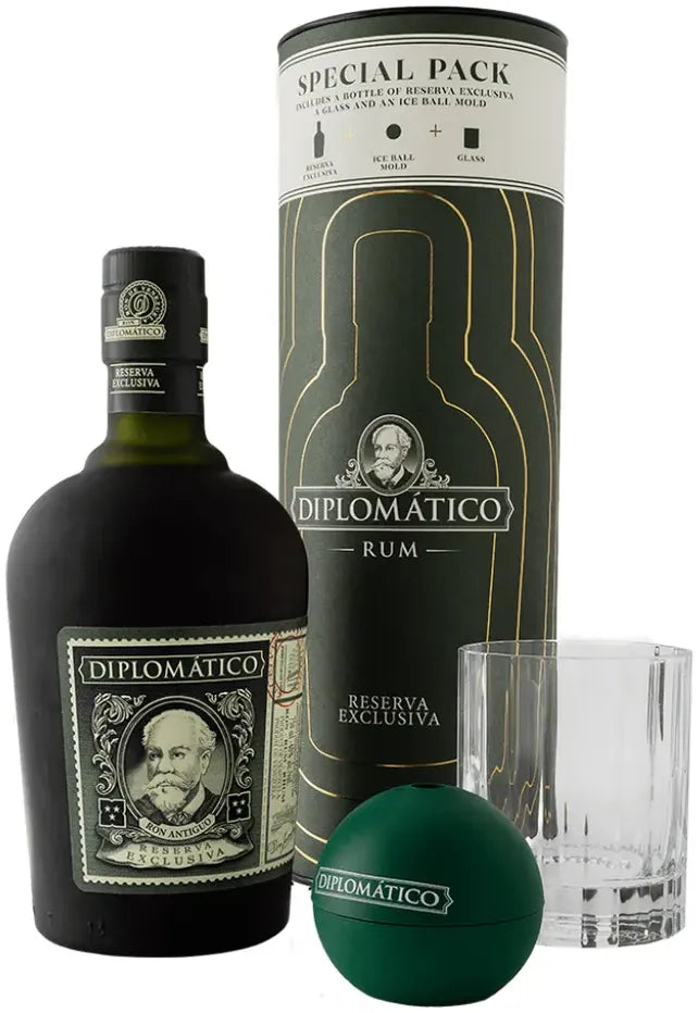 Diplomatico Reserva Exclusiva Rum Cannister Gift Pack 700ml-Spirits-Diplomatico-[afterpay_alcohol_delivery]-[buy_spirits_online]-[buy_wine_online]-Barrel & Batch