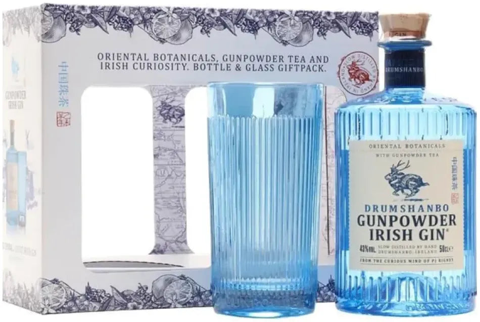 Drumshanbo Gunpowder Irish Gin & Glass Gift Pack 700ml-Spirits-Drumshanbo-[afterpay_alcohol_delivery]-[buy_spirits_online]-[buy_wine_online]-Barrel & Batch