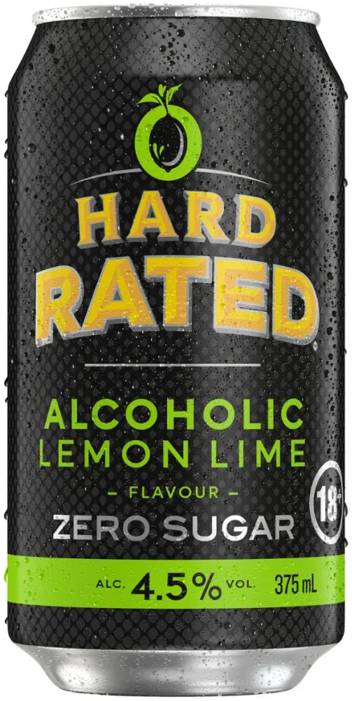 Hard Rated Lemon Lime Zero 375ml-Pre-Mixed Drinks-Hard Rated-[afterpay_alcohol_delivery]-[buy_spirits_online]-[buy_wine_online]-Barrel & Batch