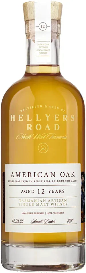 Hellyers Road 12 Year Old American Oak Single Malt Whisky 700ml-Spirits-Hellyers Road Distillery-[afterpay_alcohol_delivery]-[buy_spirits_online]-[buy_wine_online]-Barrel & Batch