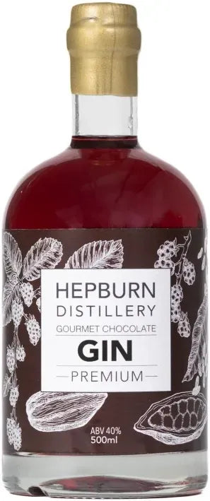 Hepburn Distillery Gourmet Chocolate Gin 500ml-Spirits-Hepburn Distillery-[afterpay_alcohol_delivery]-[buy_spirits_online]-[buy_wine_online]-Barrel & Batch