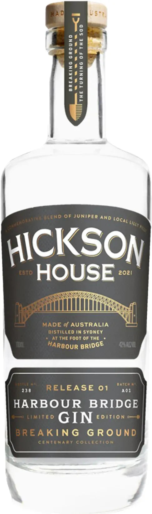 Hickson House Harbour Bridge Gin 700ml-Spirits-Hickson House-[afterpay_alcohol_delivery]-[buy_spirits_online]-[buy_wine_online]-Barrel & Batch