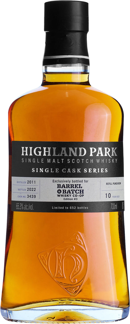 Highland Park 10 Year Old Single Cask #3439 Ex Sherry Single Malt Whisky 700ml-Spirits-Highland Park-[afterpay_alcohol_delivery]-[buy_spirits_online]-[buy_wine_online]-Barrel & Batch