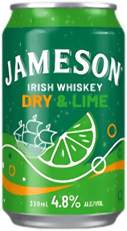 Jameson Dry Lime 24 Pack Cans 330ml-Pre-Mixed Drinks-Jameson-[afterpay_alcohol_delivery]-[buy_spirits_online]-[buy_wine_online]-Barrel & Batch