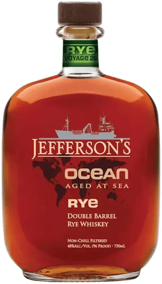 Jefferson's Ocean Aged at Sea Double Barrel Rye Whiskey 750ml-Spirits-Jefferson's-[afterpay_alcohol_delivery]-[buy_spirits_online]-[buy_wine_online]-Barrel & Batch