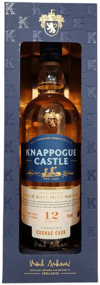 Knappogue Castle 12 Year Old Cognac Cask Single Malt Whiskey 700ml-Spirits-Knappogue Castle-[afterpay_alcohol_delivery]-[buy_spirits_online]-[buy_wine_online]-Barrel & Batch