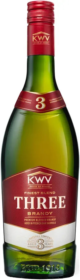 KWV 3 Year Old Brandy 750ml-Spirits-KWV-[afterpay_alcohol_delivery]-[buy_spirits_online]-[buy_wine_online]-Barrel & Batch