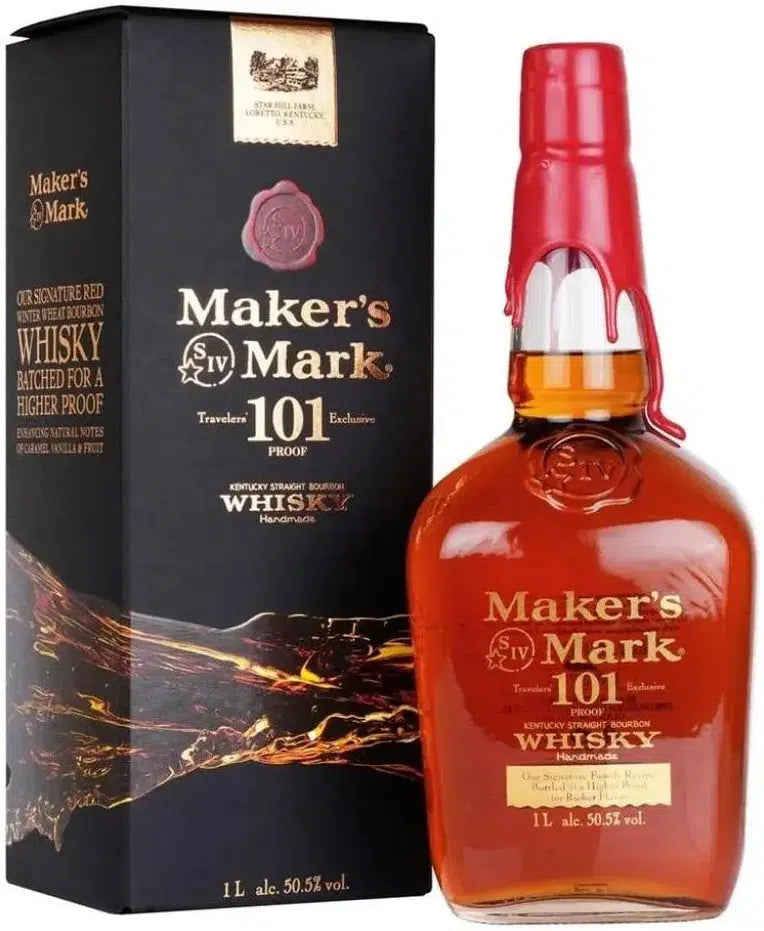 Maker's Mark 101 Proof Kentucky Straight Bourbon Whisky 1L-Spirits-Maker's Mark-[afterpay_alcohol_delivery]-[buy_spirits_online]-[buy_wine_online]-Barrel & Batch