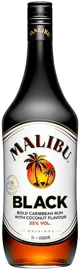 Malibu Black Liqueur 1L-Spirits-Malibu-[afterpay_alcohol_delivery]-[buy_spirits_online]-[buy_wine_online]-Barrel & Batch