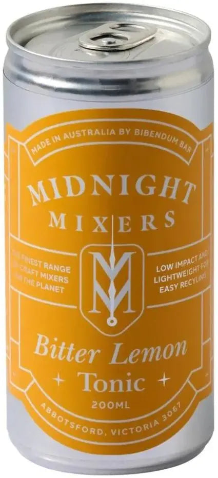 Midnight Mixers Bitter Lemon Tonic 200ml-Non-Alcoholic-Midnight Mixers-[afterpay_alcohol_delivery]-[buy_spirits_online]-[buy_wine_online]-Barrel & Batch