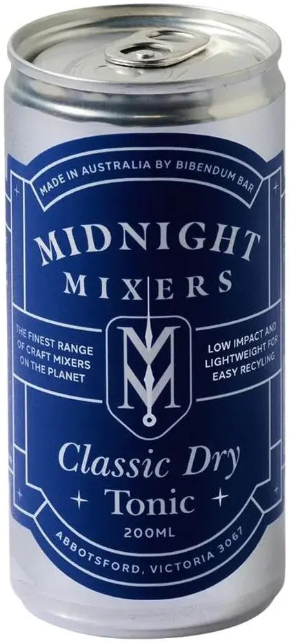 Midnight Mixers Classic Dry Tonic 200ml-Non-Alcoholic-Midnight Mixers-[afterpay_alcohol_delivery]-[buy_spirits_online]-[buy_wine_online]-Barrel & Batch