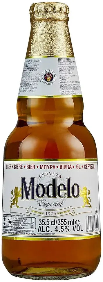 Modelo Especial Beer Bottle 355ml-Beer-Modelo-[afterpay_alcohol_delivery]-[buy_spirits_online]-[buy_wine_online]-Barrel & Batch