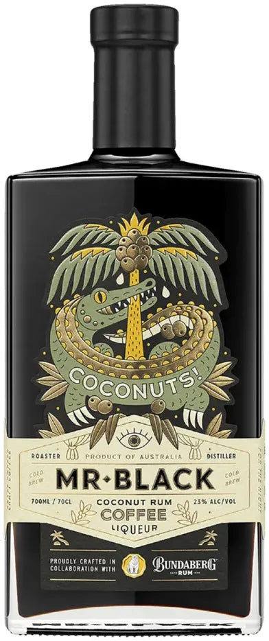 Mr Black Coconuts! Rum & Coffee Liqueur 700ml-Spirits-Mr Black-[afterpay_alcohol_delivery]-[buy_spirits_online]-[buy_wine_online]-Barrel & Batch