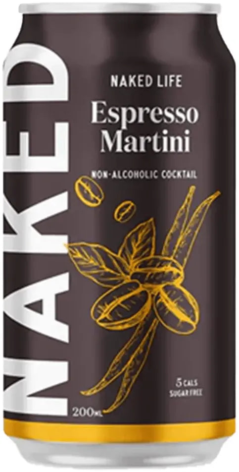 Naked Life Non Alcoholic Cocktail Espresso Martini 200ml-Non-Alcoholic-Naked Life-[afterpay_alcohol_delivery]-[buy_spirits_online]-[buy_wine_online]-Barrel & Batch