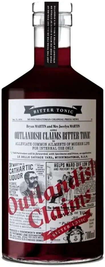 Outlandish Claims Bitter Tonic Red Vermouth 700ml-Spirits-Outlandish Claims-[afterpay_alcohol_delivery]-[buy_spirits_online]-[buy_wine_online]-Barrel & Batch