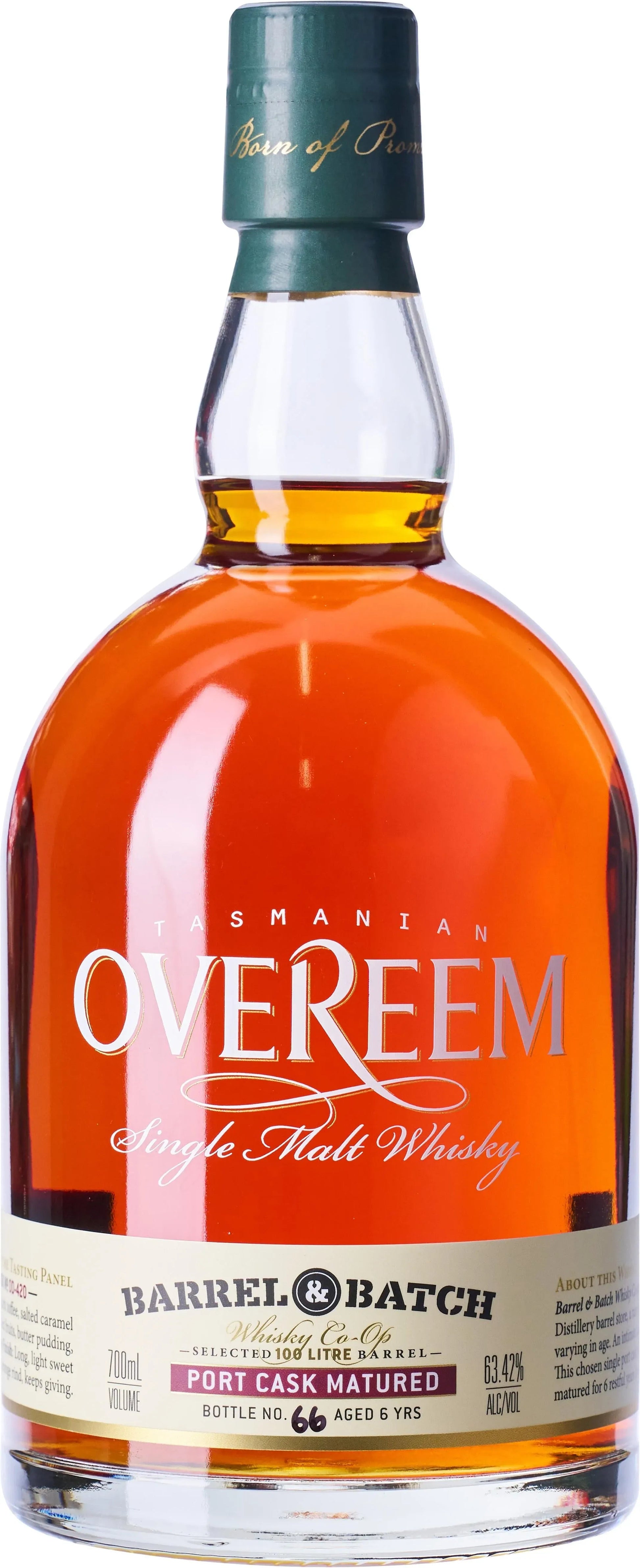 Overeem 6 Year Old Cask Strength Single Cask Port Single Malt Whisky 700ml-Spirits-Overeem-[afterpay_alcohol_delivery]-[buy_spirits_online]-[buy_wine_online]-Barrel & Batch