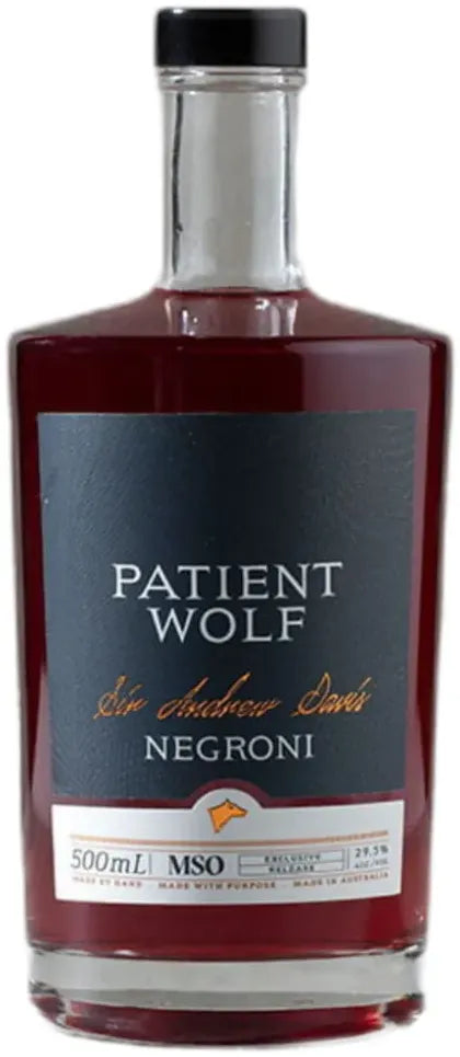 Patient Wolf Sir Andrew Davis Negroni 500ml-Spirits-Patient Wolf-[afterpay_alcohol_delivery]-[buy_spirits_online]-[buy_wine_online]-Barrel & Batch