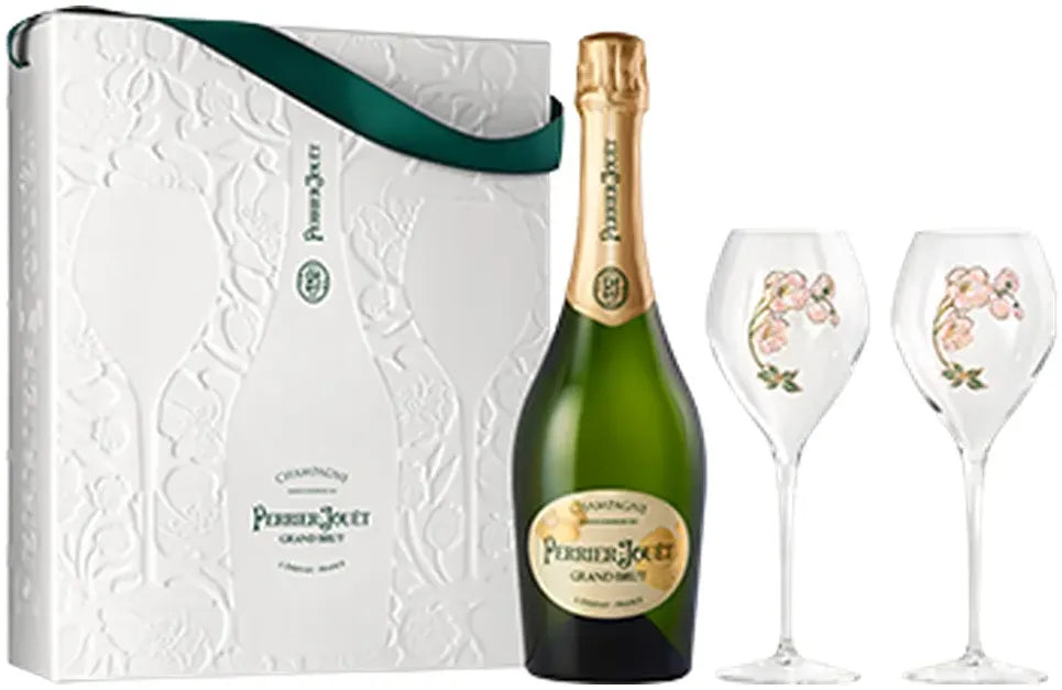 Perrier Jouet Grand Brut Twin Flute Pack-Wine-Perrier Jouet-[afterpay_alcohol_delivery]-[buy_spirits_online]-[buy_wine_online]-Barrel & Batch