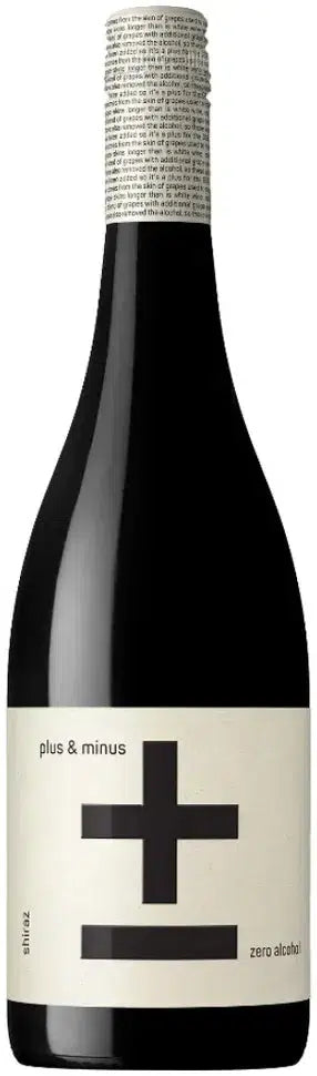 Plus & Minus Non Alcoholic Shiraz 750ml-Wine-Plus & Minus-[afterpay_alcohol_delivery]-[buy_spirits_online]-[buy_wine_online]-Barrel & Batch