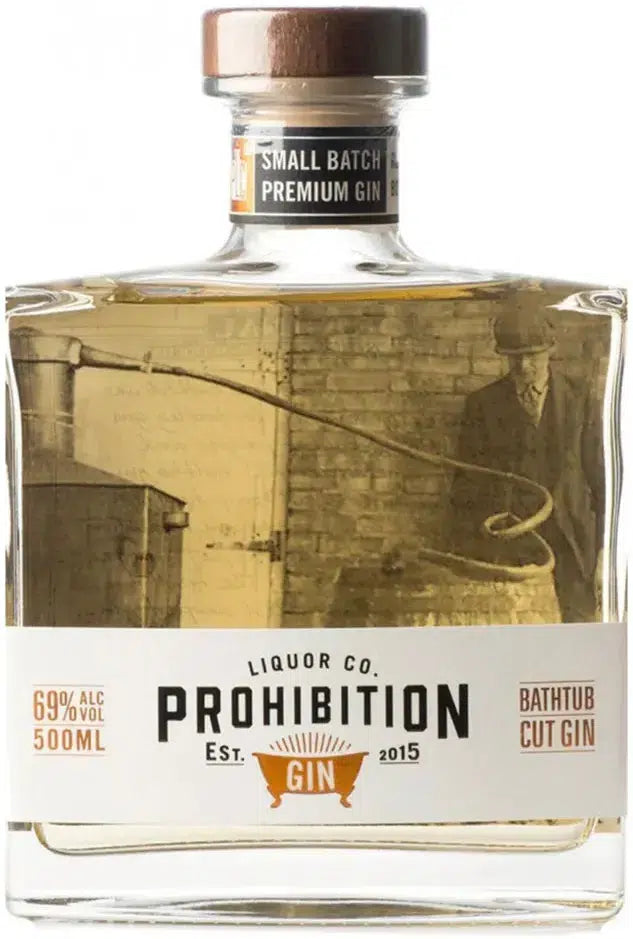 Prohibition Bathtub Cut Gin 500ml-Spirits-Prohibition-[afterpay_alcohol_delivery]-[buy_spirits_online]-[buy_wine_online]-Barrel & Batch