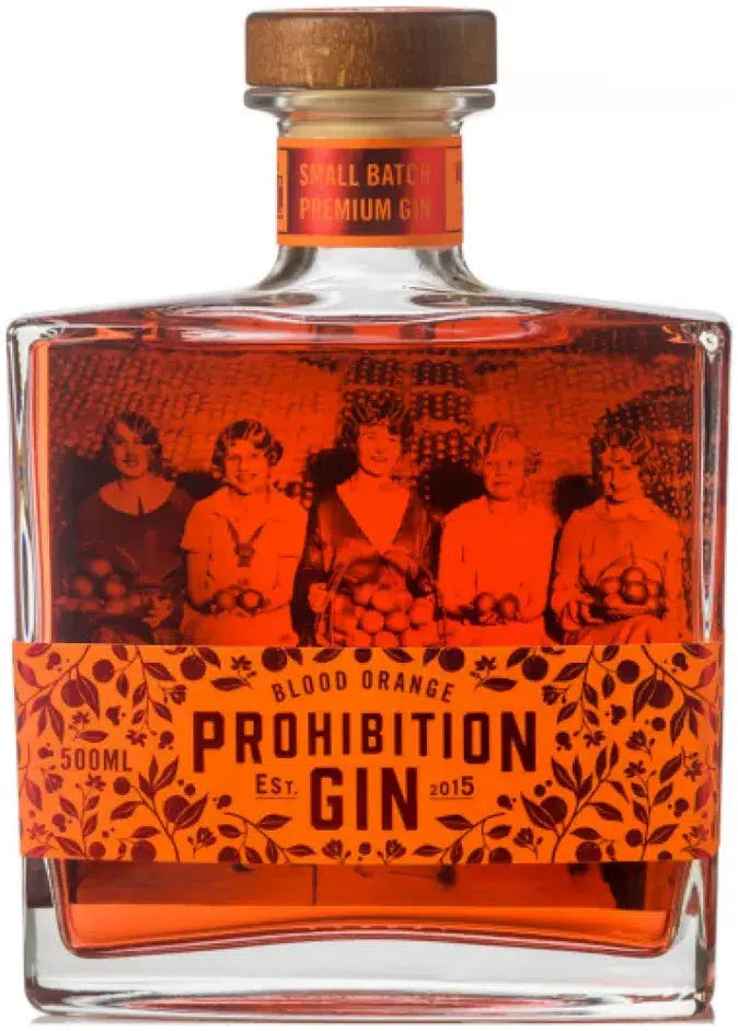 Prohibition Limited Release Blood Orange Gin 500ml-Spirits-Prohibition-[afterpay_alcohol_delivery]-[buy_spirits_online]-[buy_wine_online]-Barrel & Batch