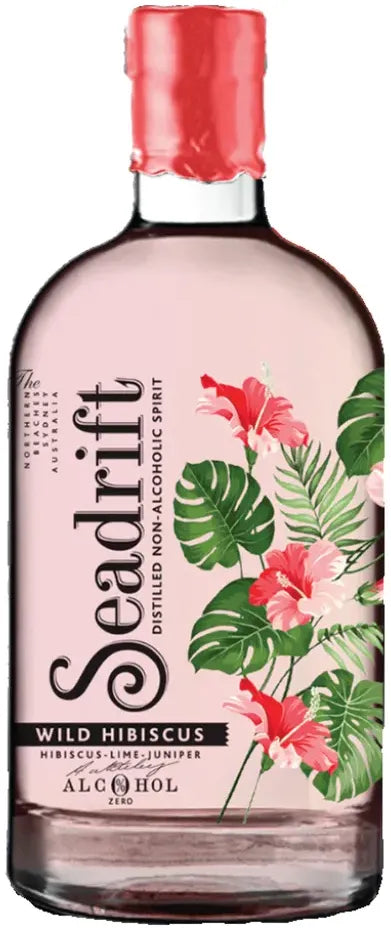 Seadrift Wild Hibiscus Non Alcoholic Spirit 700ml-Non-Alcoholic-Seadrift-[afterpay_alcohol_delivery]-[buy_spirits_online]-[buy_wine_online]-Barrel & Batch