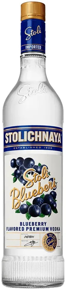 Stolichnaya Blueberry Vodka 750ml-Spirits-Stolichnaya-[afterpay_alcohol_delivery]-[buy_spirits_online]-[buy_wine_online]-Barrel & Batch