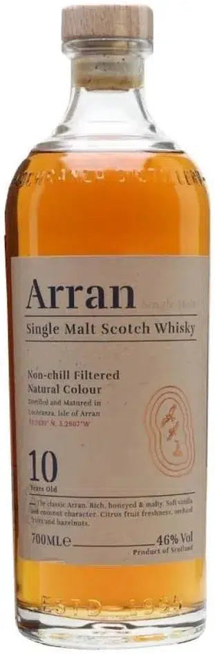 The Arran 10 Year Old Single Malt Scotch Whisky 700ml-Spirits-The Arran-[afterpay_alcohol_delivery]-[buy_spirits_online]-[buy_wine_online]-Barrel & Batch