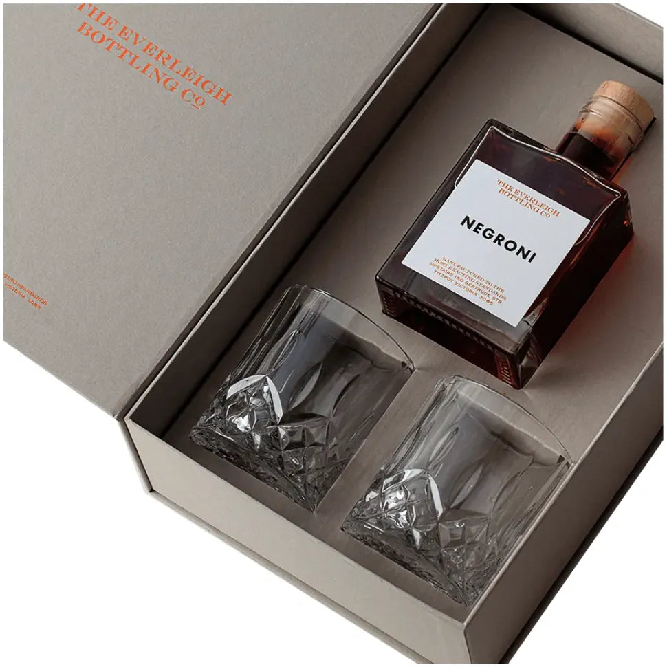 The Everleigh Bottling Co One To Share Negroni & Glasses Gift Pack 500ml-Spirits-The Everleigh Bottling Co-[afterpay_alcohol_delivery]-[buy_spirits_online]-[buy_wine_online]-Barrel & Batch