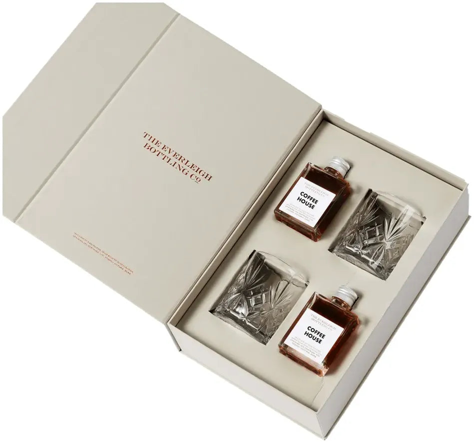 The Everleigh Bottling Co Two Of A Kind Coffee House &Glasses Gift Set 85ml-Spirits-The Everleigh Bottling Co-[afterpay_alcohol_delivery]-[buy_spirits_online]-[buy_wine_online]-Barrel & Batch