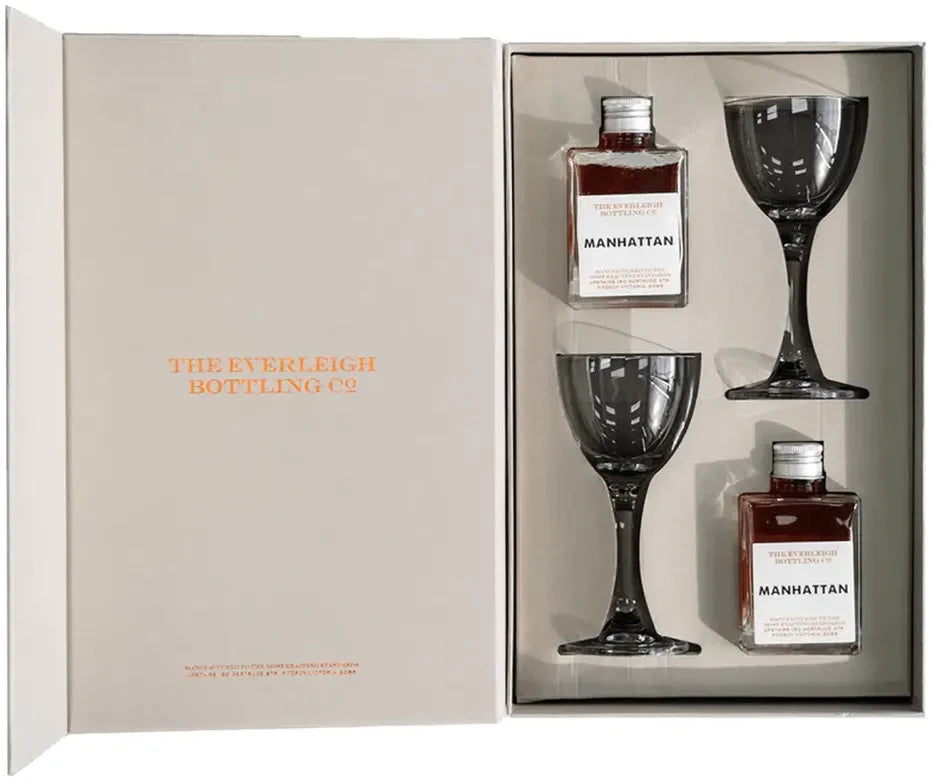 The Everleigh Bottling Co Two Of A Kind Manhattan & Glasses Gift Pack 85ml-Spirits-The Everleigh Bottling Co-[afterpay_alcohol_delivery]-[buy_spirits_online]-[buy_wine_online]-Barrel & Batch