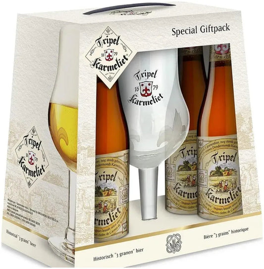 Tripel Karmeliet 4 Bottle & Glass Gift Pack-Beer-Tripel Karmeliet-[afterpay_alcohol_delivery]-[buy_spirits_online]-[buy_wine_online]-Barrel & Batch