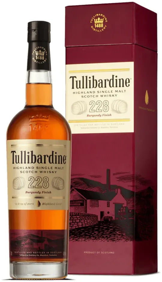 Tullibardine 228 Burgundy Finish Scotch Whisky 700ml-Spirits-Tullibardine-[afterpay_alcohol_delivery]-[buy_spirits_online]-[buy_wine_online]-Barrel & Batch