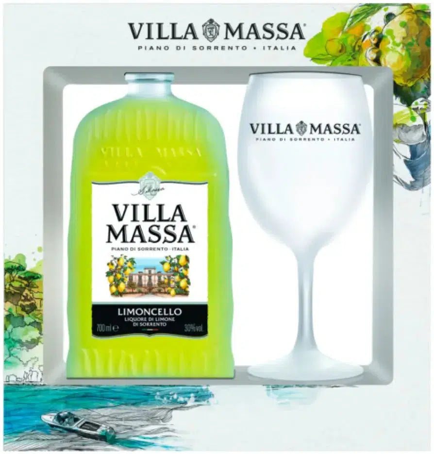 Villa Massa Limoncello & Glass Gift Pack 500ml-Spirits-Villa Massa-[afterpay_alcohol_delivery]-[buy_spirits_online]-[buy_wine_online]-Barrel & Batch