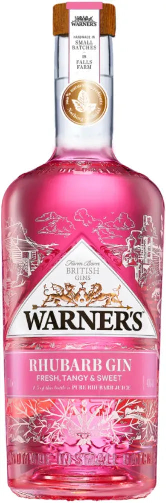 Warner's Rhubarb Gin 700ml-Spirits-Warner's-[afterpay_alcohol_delivery]-[buy_spirits_online]-[buy_wine_online]-Barrel & Batch