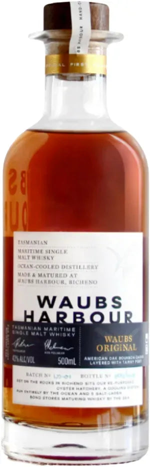 Waubs Harbour Original Whisky 500ml-Spirits-Waubs Harbour-[afterpay_alcohol_delivery]-[buy_spirits_online]-[buy_wine_online]-Barrel & Batch