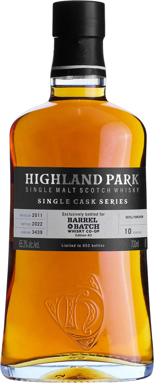 Highland Park 10 Year Old Single Cask #3439 Ex Sherry Single Malt Whisky 700ml