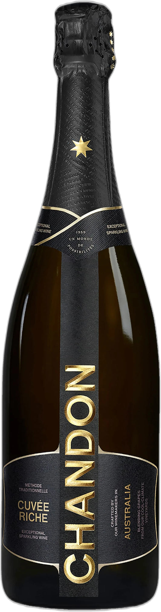 Chandon Cuvée Riche 750ml sparkling wine bottle